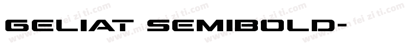 Geliat SemiBold字体转换